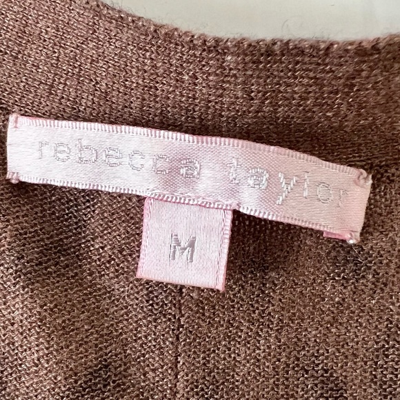 Rebecca Taylor Silk / Cashmere leopard cardigan - Picture 3 of 9